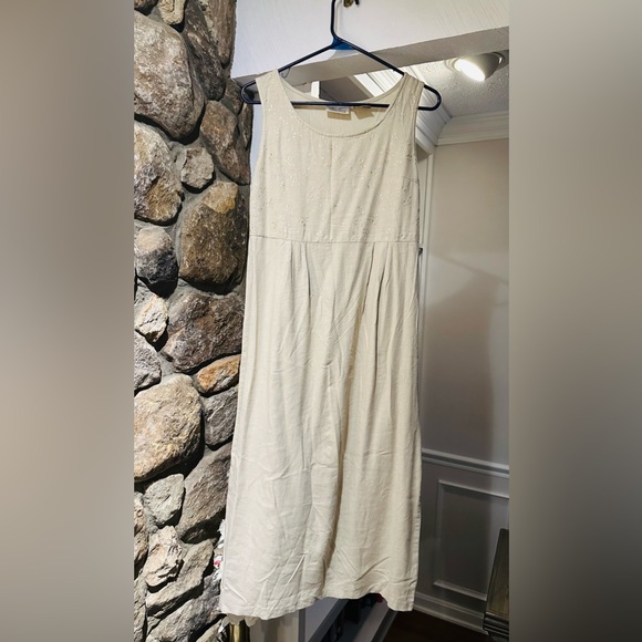 90s Kathie Lee Linen Sleeveless Dress. Size M. Excellent condition. - Picture 4 of 13
